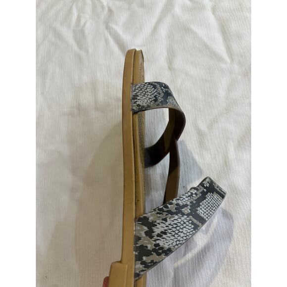 Crocs Iconic Tulum Toe Post Womens Size 9 Sandals Snake Print Open Toe Slides - Picture 7 of 13